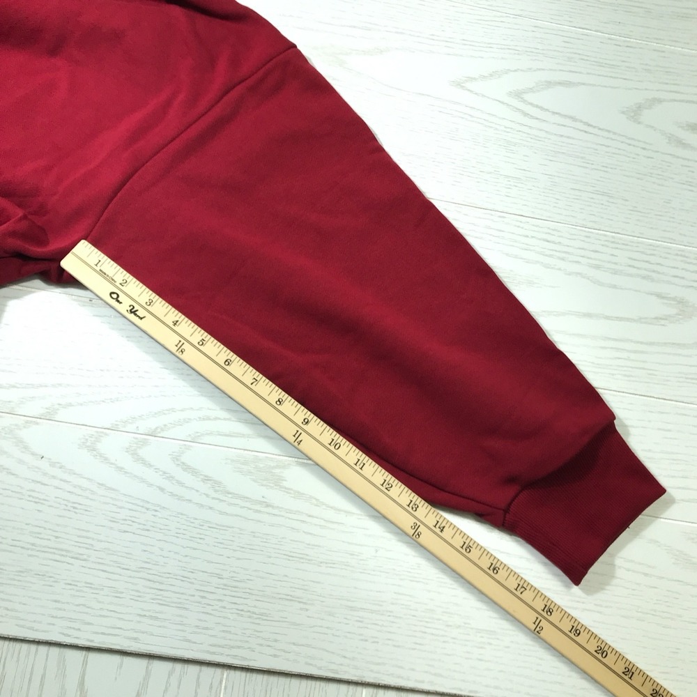 New Under Armour Icon Heavyweight Terry Hoodie Men L Red Embroidered Oversized - Picture 7 of 16